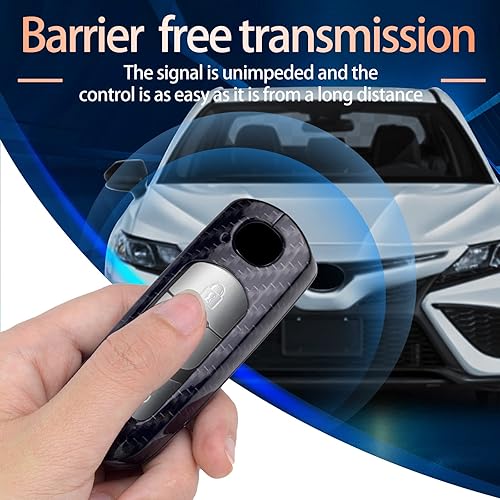 Miniatura 5 de Funda inteligente de aleación de zinc con patrón de fibra de carbono, compatible con Mazda 3 6 8 CX-3 CX-5 2 & 3 y 4 botones sin llave accesorio