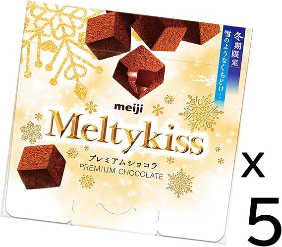 Meiji Melty Kiss Premium Chocolate, 1.8 oz 52 g x 5 Packs
