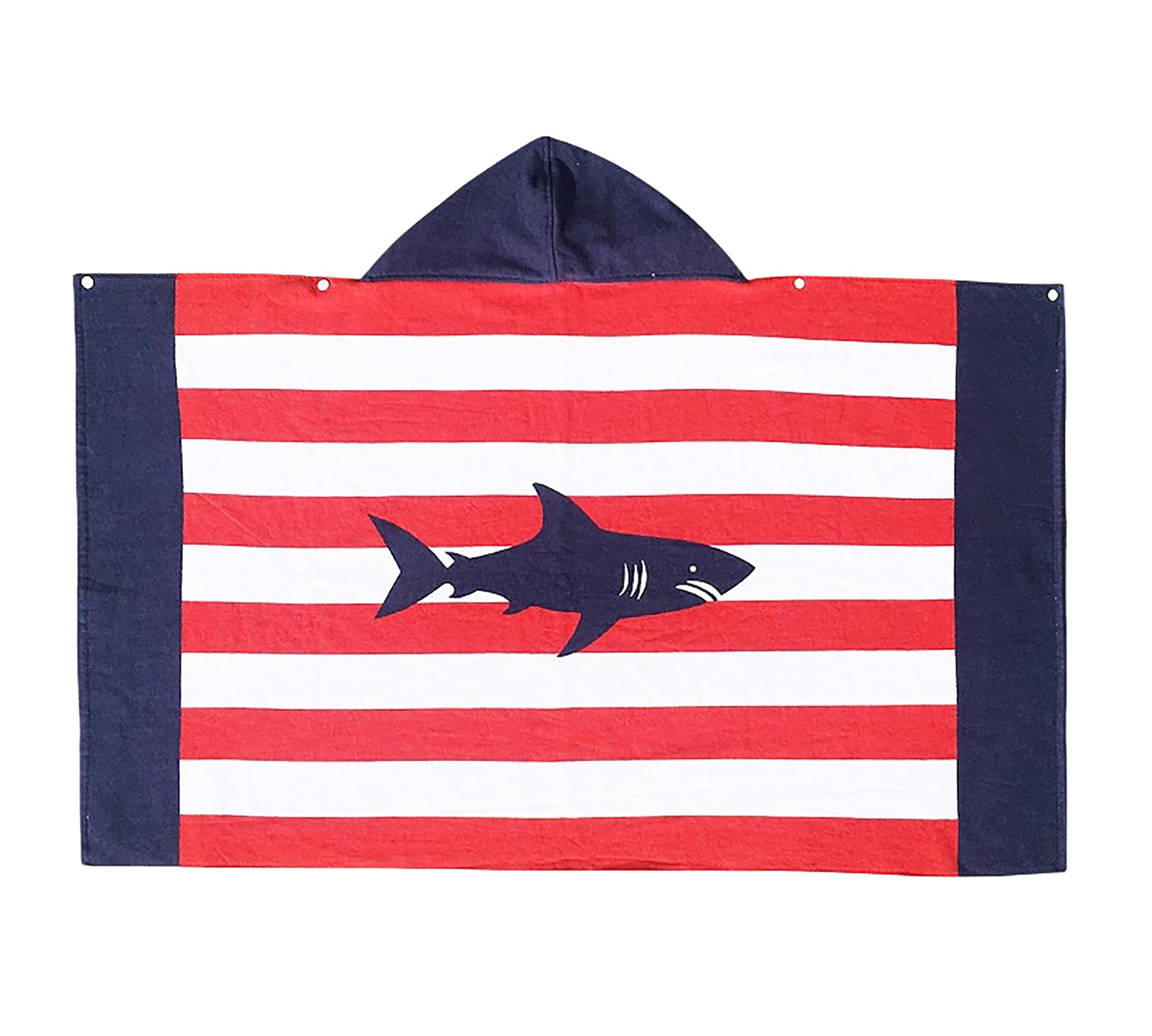 BANGSAUR Hooded Towel for Kids, 100% Cotton Soft and Absorbent, Pool Bath Beach Swim Towel Wrap, Bathrobe Coverups for Girls and Boys, Extra Large:30"×50"(Red Whale)