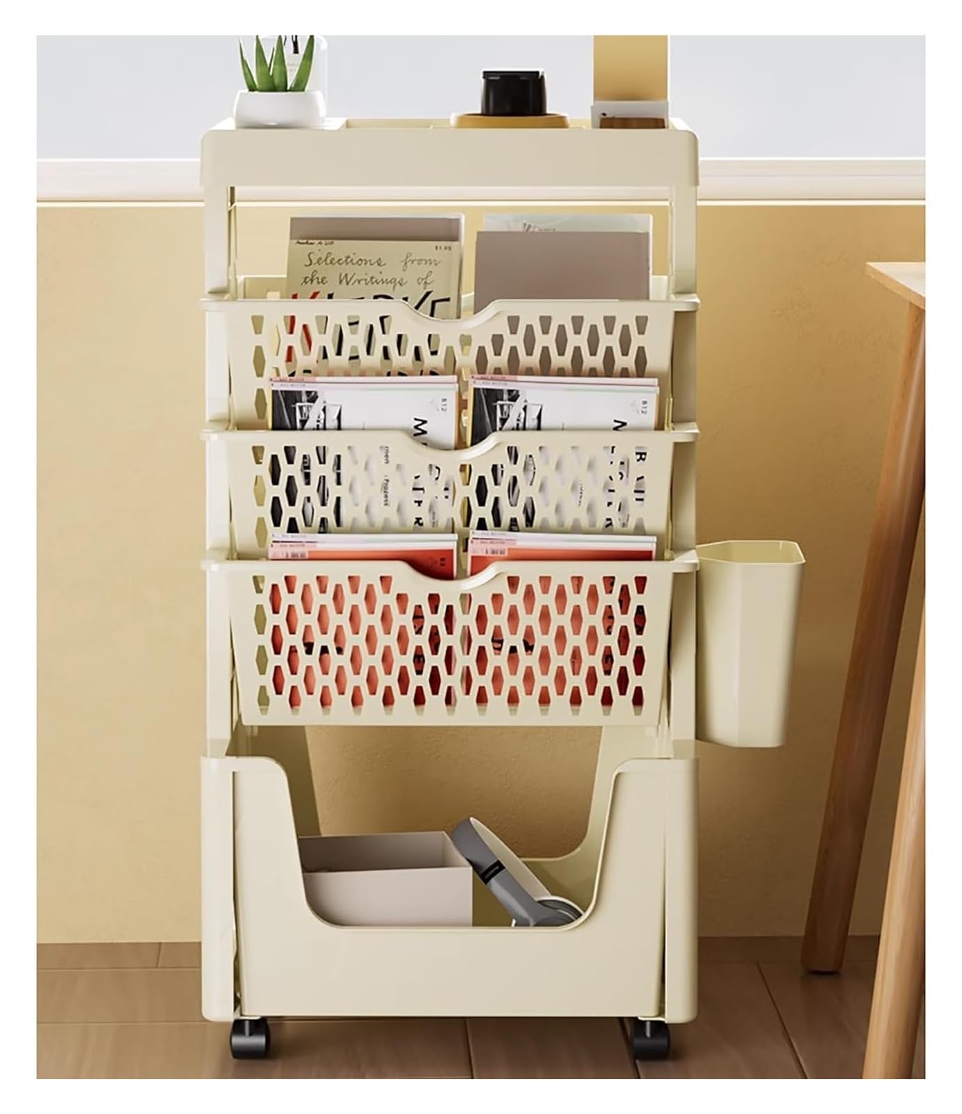 carrello portalibri, carrello for libriLibreria mobile, Libreria con ruote(Parent,White)