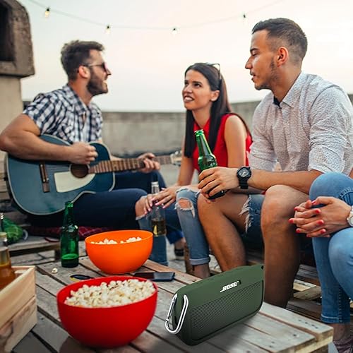 Miniatura 8 de co2CREA Funda de silicona suave de repuesto para altavoz portátil Bose SoundLink Flex Bluetooth (funda de silicona, funda verde ciprés)