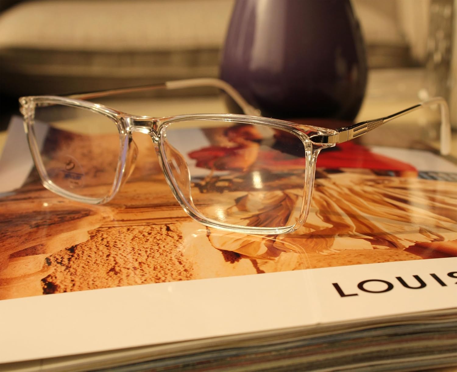 TR90 Blue Light Blocking Glasses for Men & Women | Premium Flexible & Ultra-Light Frame | Computer Glasses with UV Protection | Anti Eyestrain, Gaming & Reading | Clear Frame - Image 3