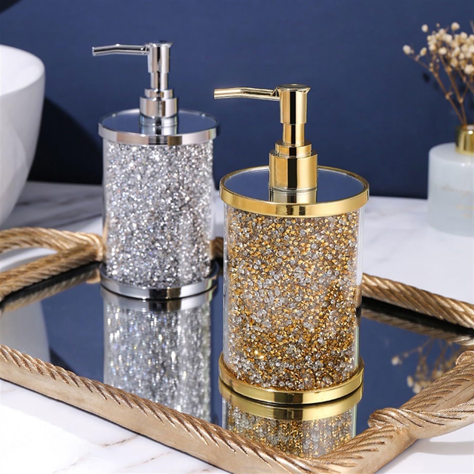ENGENDER Seifenspender Badezimmer-Shampoo-Duschgel-Spenderflasche, 130 ml, hochwertiges Glas, Presstyp, Pumpflasche, Haushaltsseifenspender Badezimmerzubehör(B)