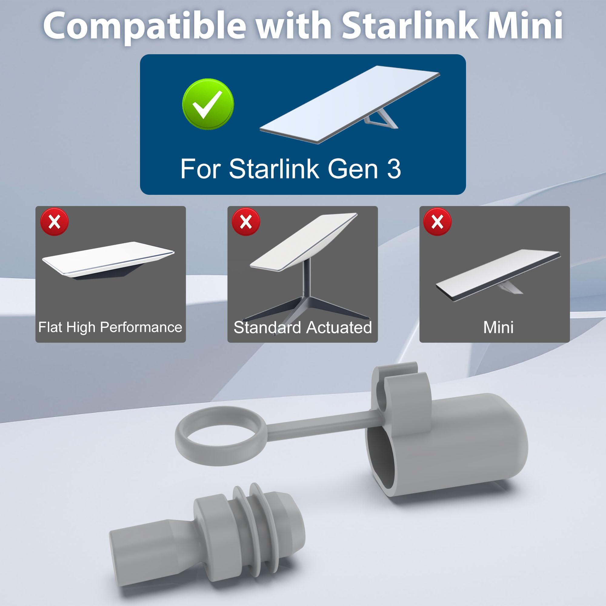 Starlink Mini Barrel Adapter Plug Waterproof Cap / Cover / Protector Silicone Style Material (2x Pack