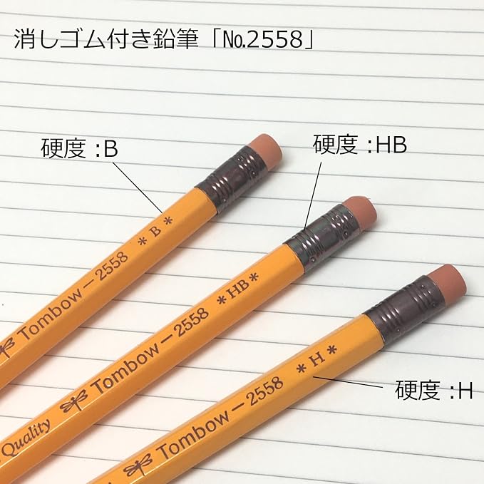 Tombow 2558-B Lápiz con Goma 2558 B, 12 Unidades miniatura 6