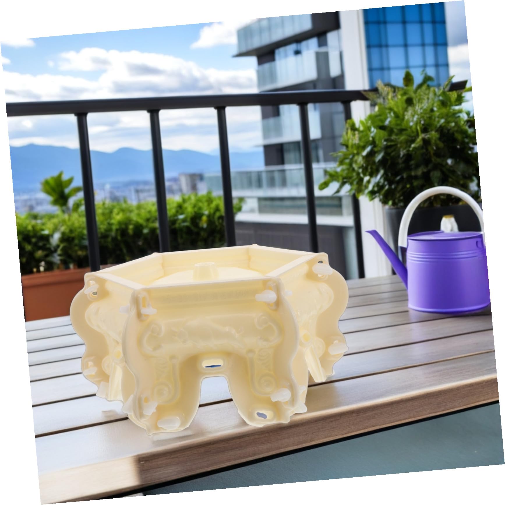 ifundom Sockel aus Betonform für Gartenskulpturen Witterungsbeständige Wiederverwendbare Zementform für Außen Säulensockel Stabile Gussform für Gartenfiguren und Pflanzgefäße