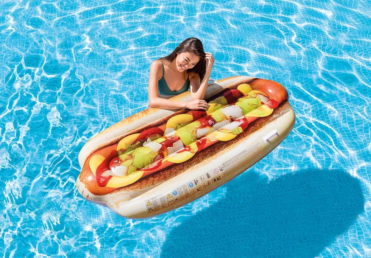 Intex 71 Inflatable jumbo hot dog mat lounge