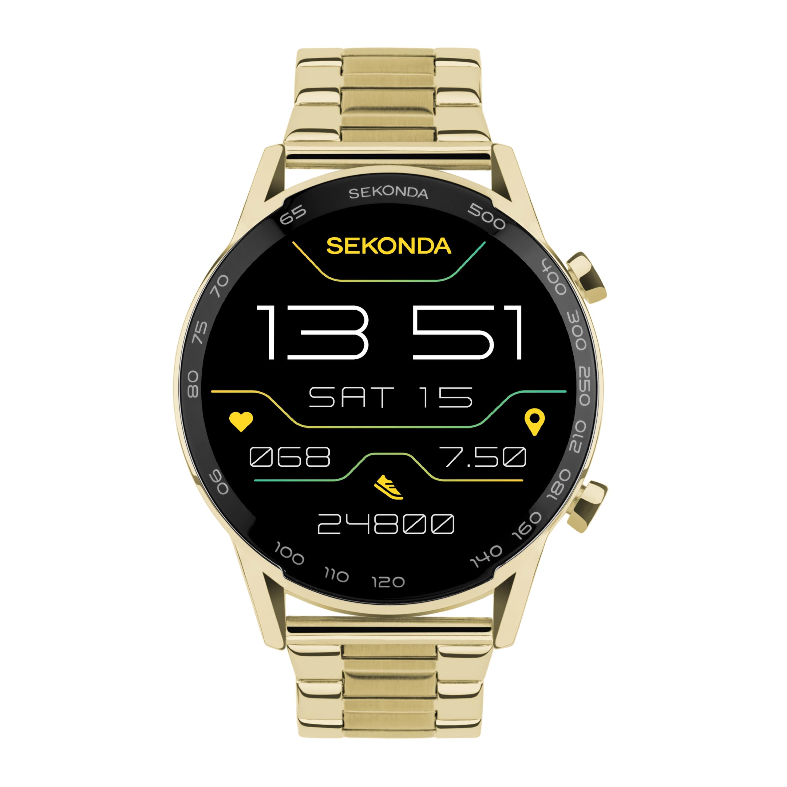 Sekonda Active Plus Gold Tone Stainless Steel Bracelet Smart Watch