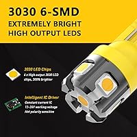 Vista 2 de PHINLION 194 foco LED amarillo ámbar súper brillante 168 2825 2827 T10 W5W miniatura focos LED de repuesto para luces de interior de coche, domo
