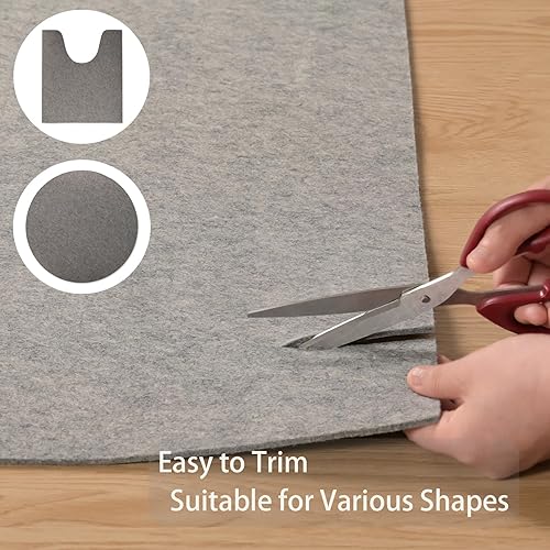 Miniatura 6 de QJHOMO Almohadilla antideslizante para alfombra de 2 x 3 pies, acolchado debajo de la alfombra acolchada para suelos de madera dura, almohadillas de