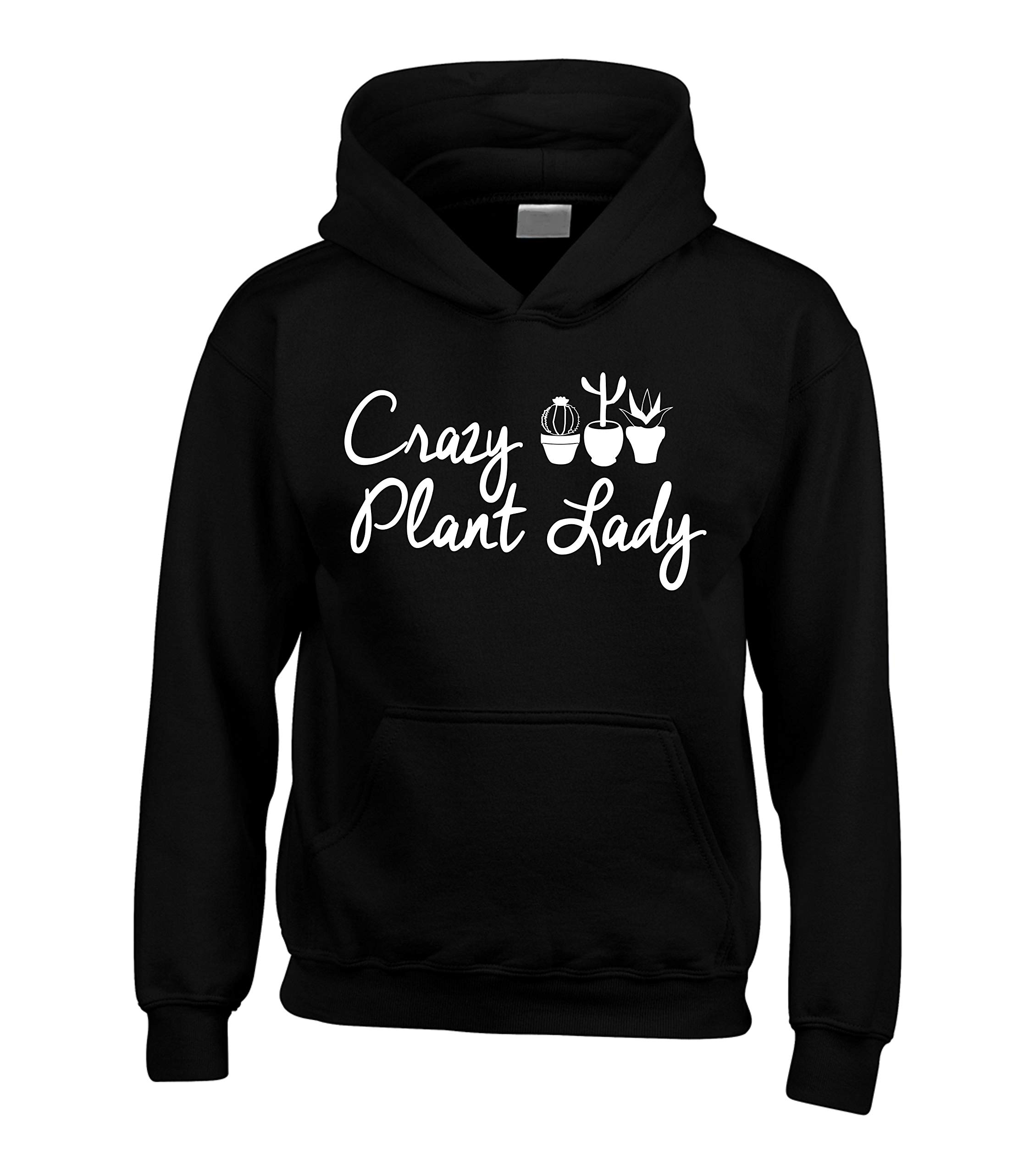 Edward Sinclair Women's Black Xl 'Crazy Plant Lady' Hoodie