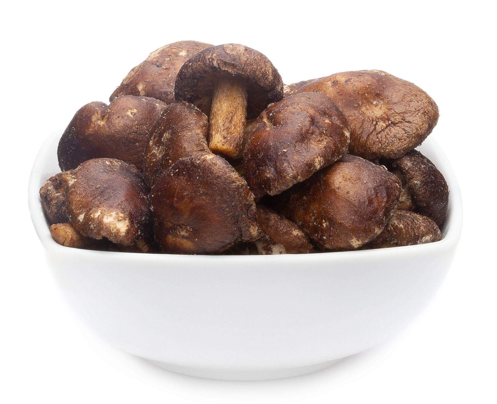 1 x 1.4kg Shiitake Pilze geröstet intensiver Geschmack vegetarisch vegan glutenfrei fettarm außergewöhnliche Knabberei