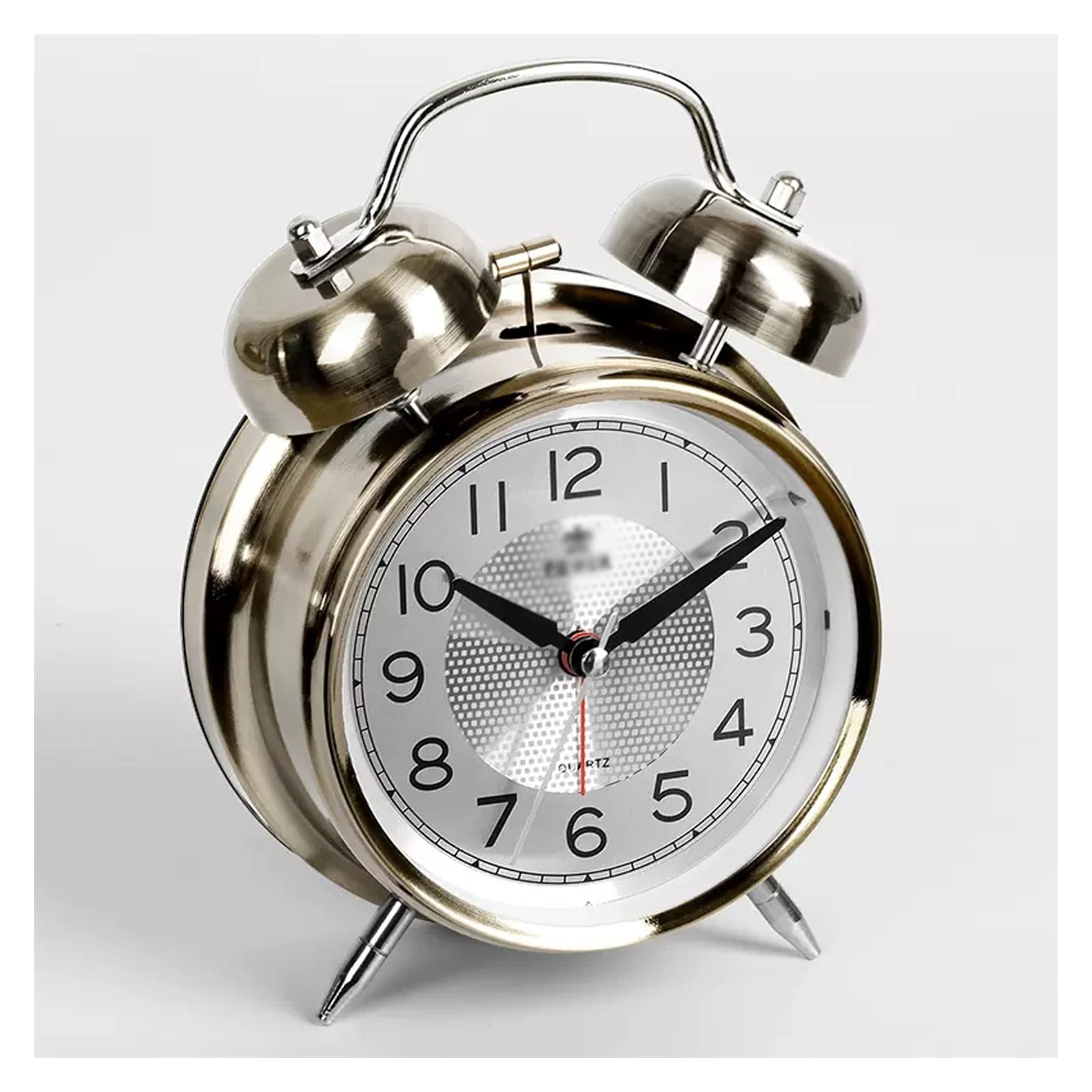G5z9w3c7m2 Gold Loud Alarm Clocks Suitable For People Who Sleep A Lot, Dual Bell Alarm Clock, Analog, With Light, For Bedrooms(Gold)