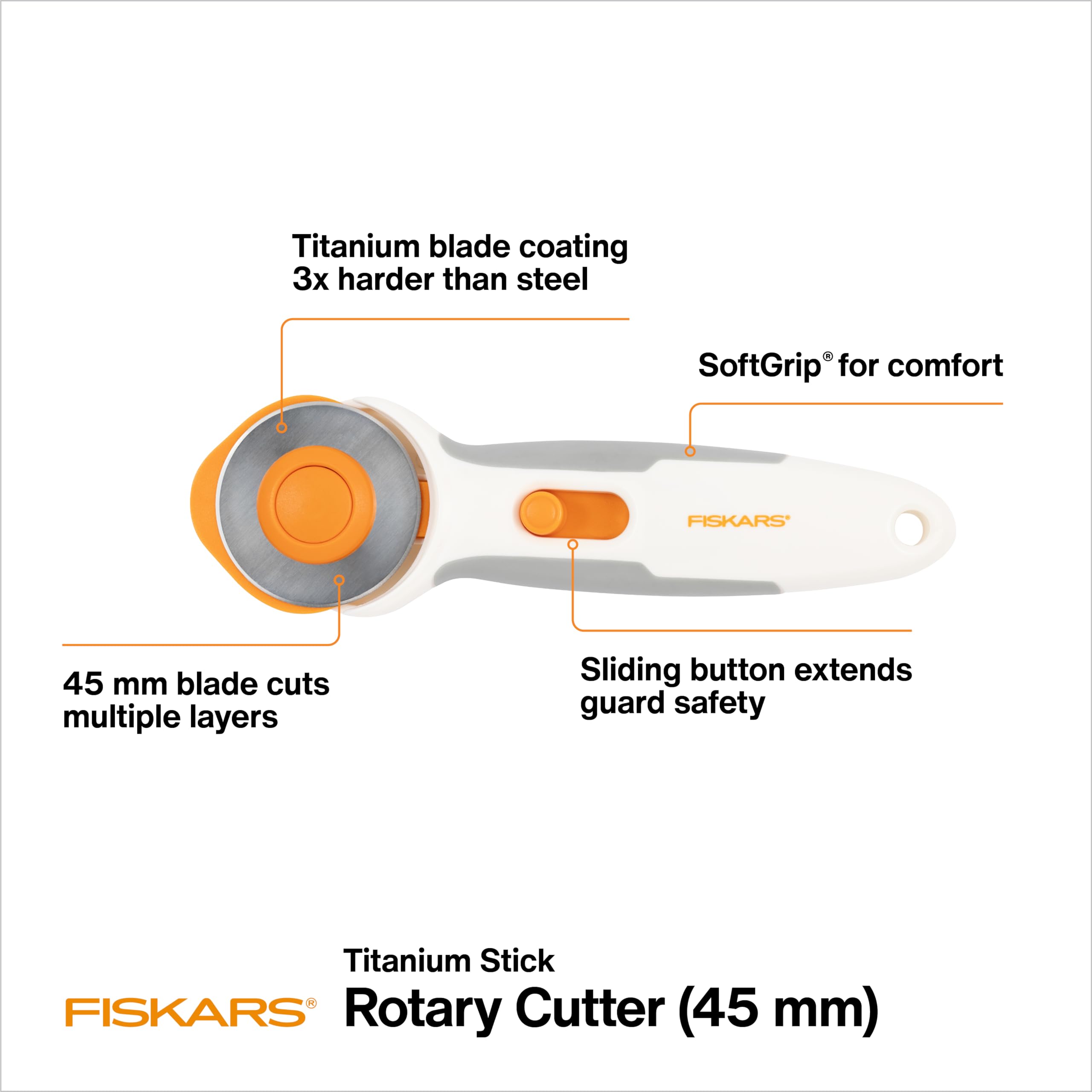 Fiskars Taglierina rotativa in titanio (45 mm)