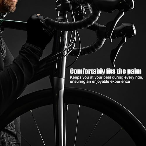 Miniatura 7 de Guantes de ciclismo para hombres y mujeres, guantes de ciclismo de medio dedo, guantes de entrenamiento adecuados para deportes al aire libre,