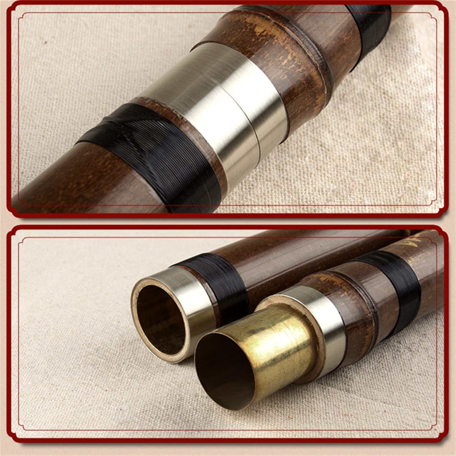 Flauta de bambú Profesional Flauta De Bambú China con Llave G/F, Flauta De Instrumento Musical Tradicional Vertical De Viento De Madera Xiao (Color : F)