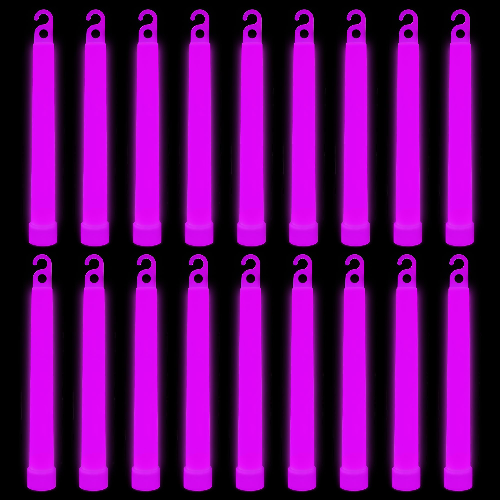 WedDecor Neon Pink Colors Ultra Bright Glow in The Dark Glow Stick Tubes Lanyard Premium Fluorescent Rods Light Sticks for Graduation Party, Camping, New Year’s Eve, 6 Inches, 25pcs — image 1