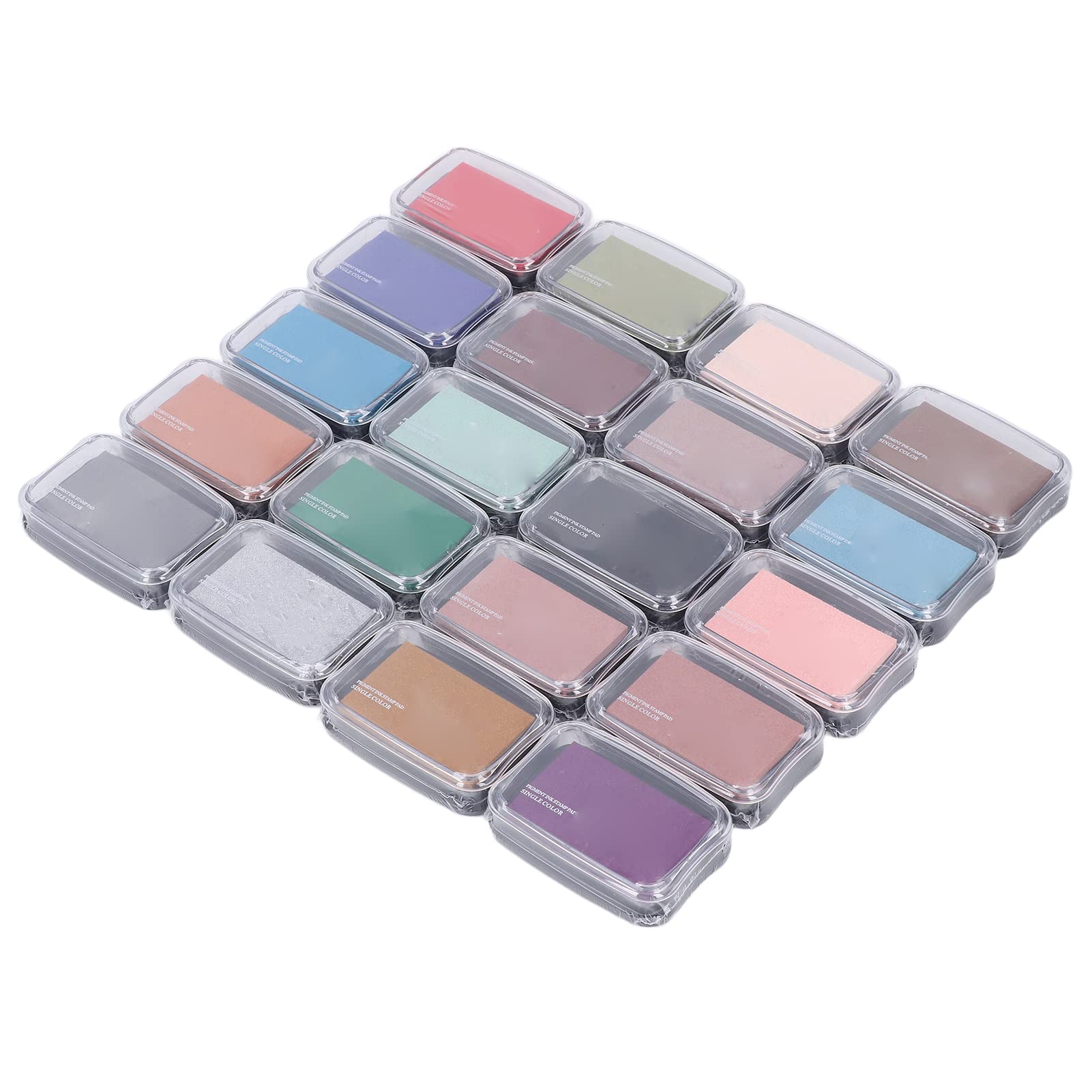 Almohadillas para sellos estilo retro, almohadilla de tinta para manualidades con dedos de esponja fina, 20 colores, almohadillas para sellos portátiles de alta saturación para