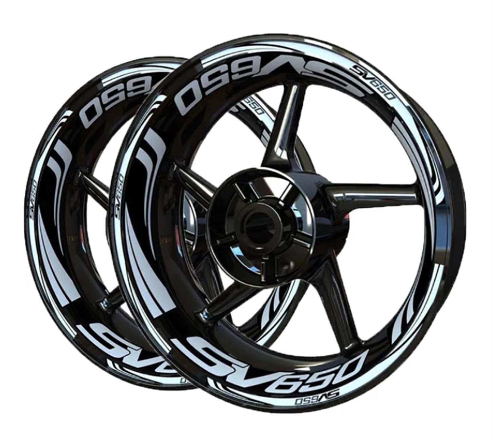 Motorcycle Wheel Stickers Night Reflective Decorative Rim for Suzuki SV650 SV 650 Decorative(Color1)