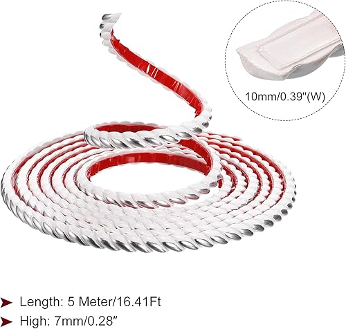Miniatura 3 de uxcell Moldura flexible para pared, 0.4 x 16 pies, moldura para despegar y pegar, impermeable, para decoración del hogar en el marco del espejo,