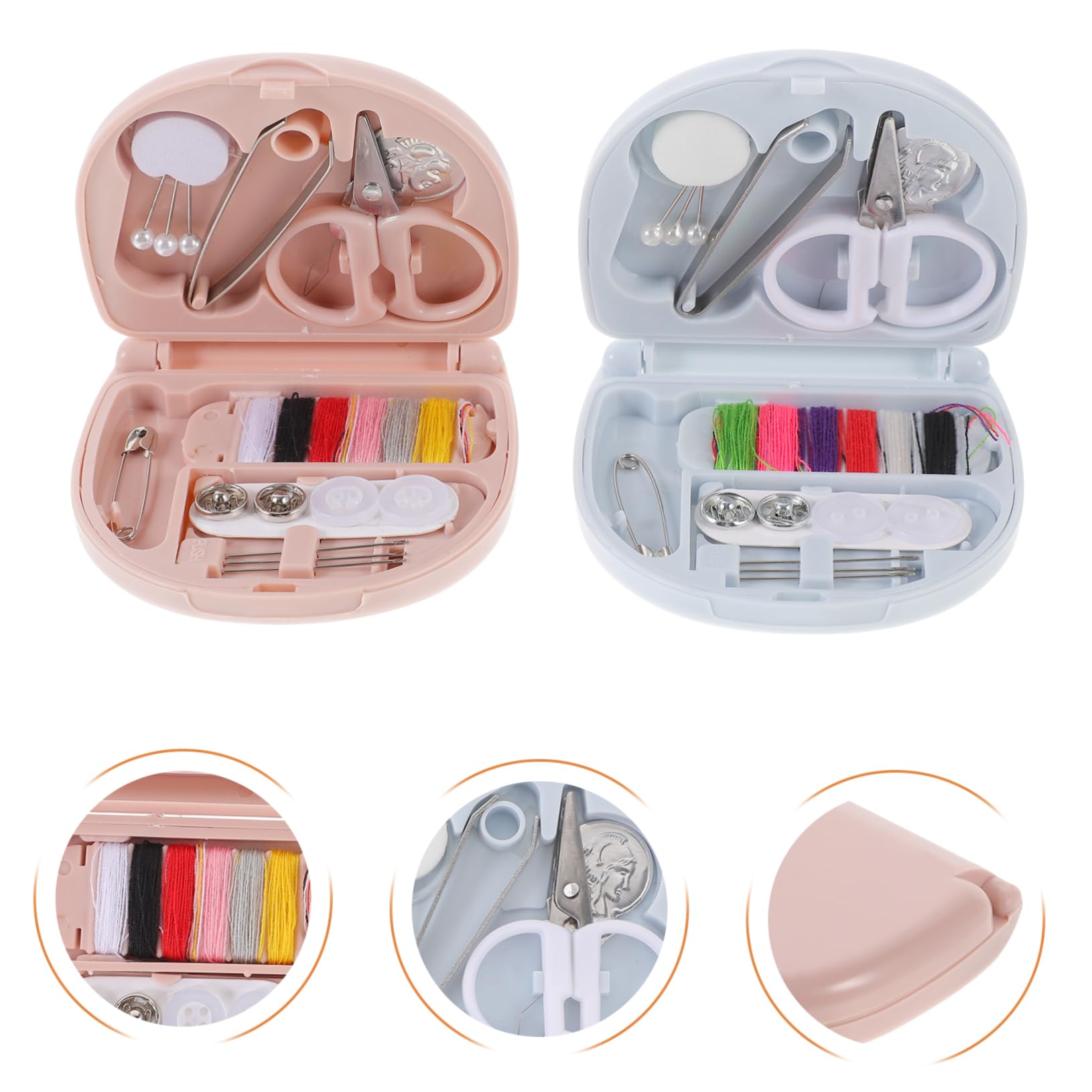 Kit da Cucito Portatile Multifunzione 8 Set Completi, per Casa
