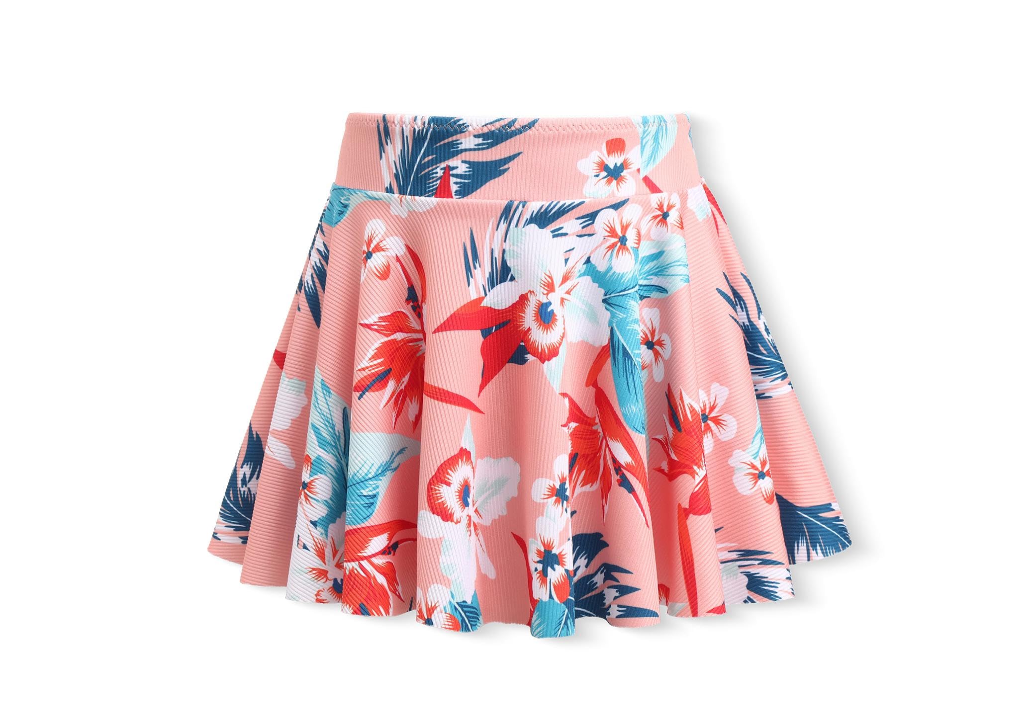 Arshiner Niñas Conjunto de Bikini Traje Baño de Verano de 3 Piezas Niños Tankini De Tres Piezas con Falda Estampado Floral Traje de Baño Bikinis para Niñas 5-14 Años