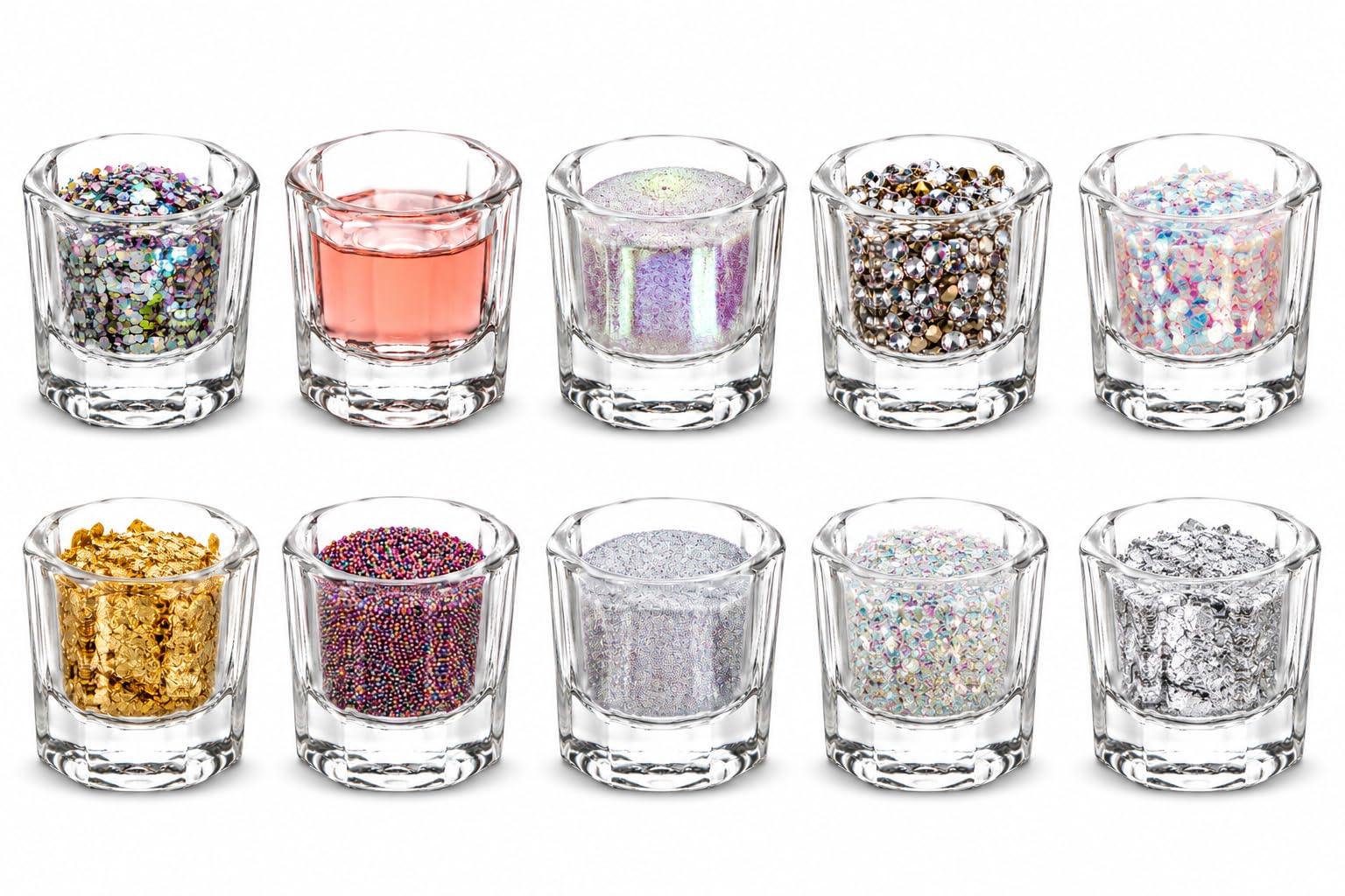 Bolt Bee Nail Dappen Dish, Glass Crystal Cup for Acrylic Liquid and Powder, 3.18x3.05 cm, Easy to Clean, for Salon and Home Use (10pcs)-image-13