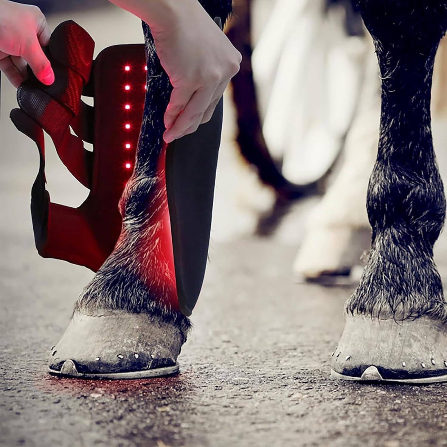 Envoltura de Terapia de luz LED inalámbrica para Caballos, Dispositivo de Terapia de luz roja LED para Cuerpo Completo de Caballos, Botas para Cascos de Terapia de luz roja portátiles Right