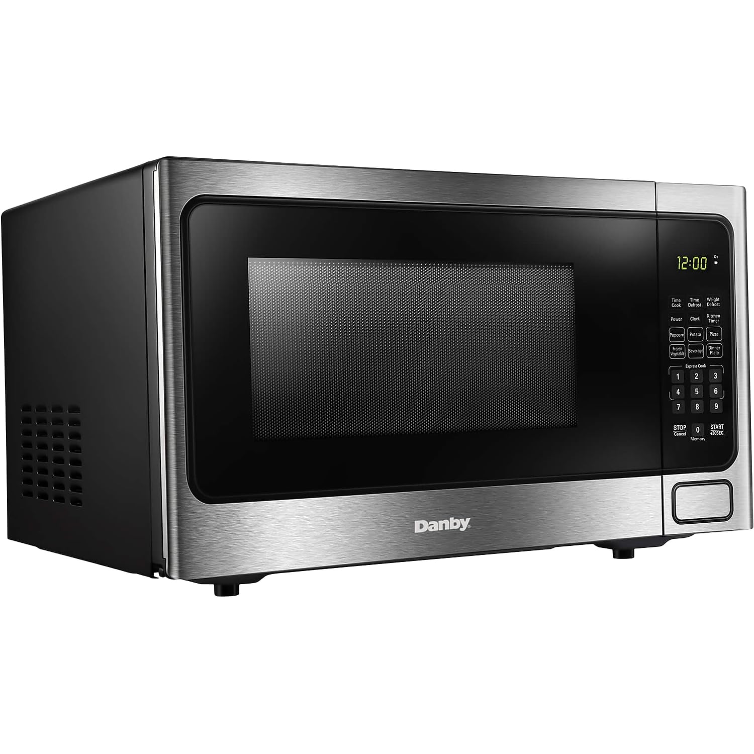 Danby Designer DDMW1125BBS 1 1 cu ft Countertop Microwave in Stainless Steel 6 Convenient Auto Cook Options including