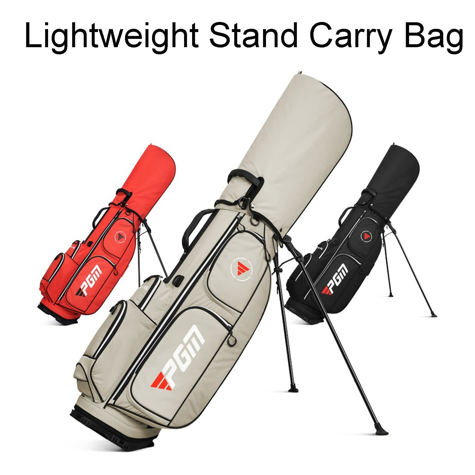 Easy to Carry & Durable Pitch Golf Bags, Space Saving Mens Golf Bag, Golf Stand Bag with 5 Way Divider Portable, Detachable Shoulder Strap, Easy to Carry, Non-Slip Feet