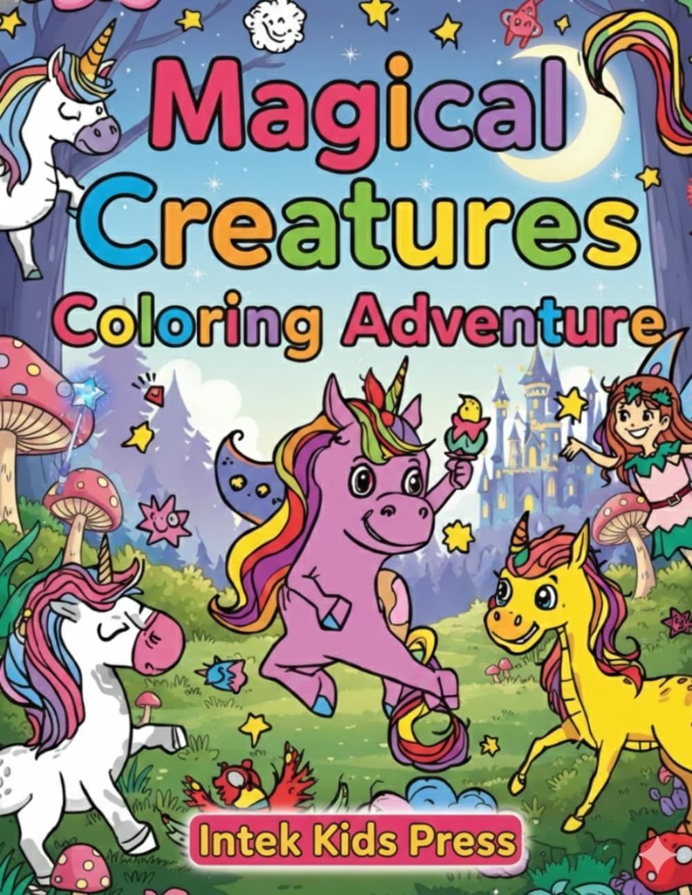 Magical Creatures Coloring Adventure – Kids Coloring Book for Ages 3–8: Educational Fantasy Coloring Book for Toddlers, Preschoolers, and Early Elementary Kids