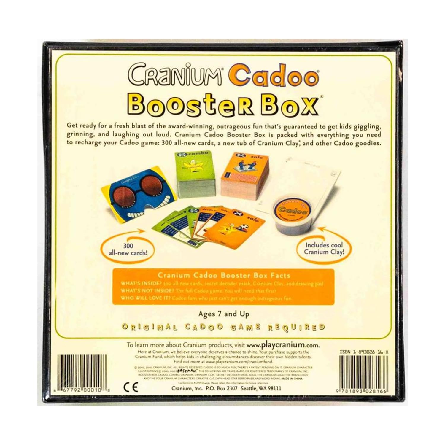 Amazon.com: 2002 Booster Box for CRANIUM CADOO : Toys & Games
