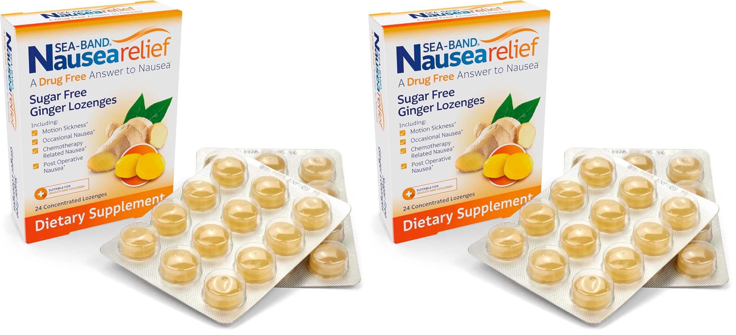 Sea-Band Ginger Lozenges 2-Pack