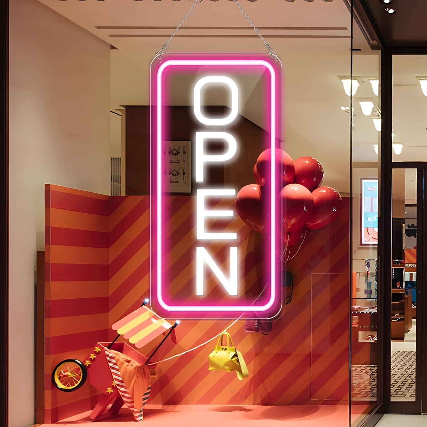 inShareplus 16"x 9" LED Neon Open Sign for Business, with ON/OFF Switch adapter, Ultra Bright Lighted Sign Open, Electric Light up Sign for Stores, Restaurants Offices Retail Shops Window Storefronts - Image 8