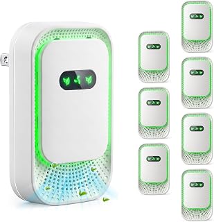 8 Pack Plug in Air Purifier,Quiet Air Ionizers for Home and Pet Odors | Negative Ion Air Freshener, Compact Filterless Cat Litter Deodorizer for Bedrooms, Offices, Living Rooms and Pet Areas