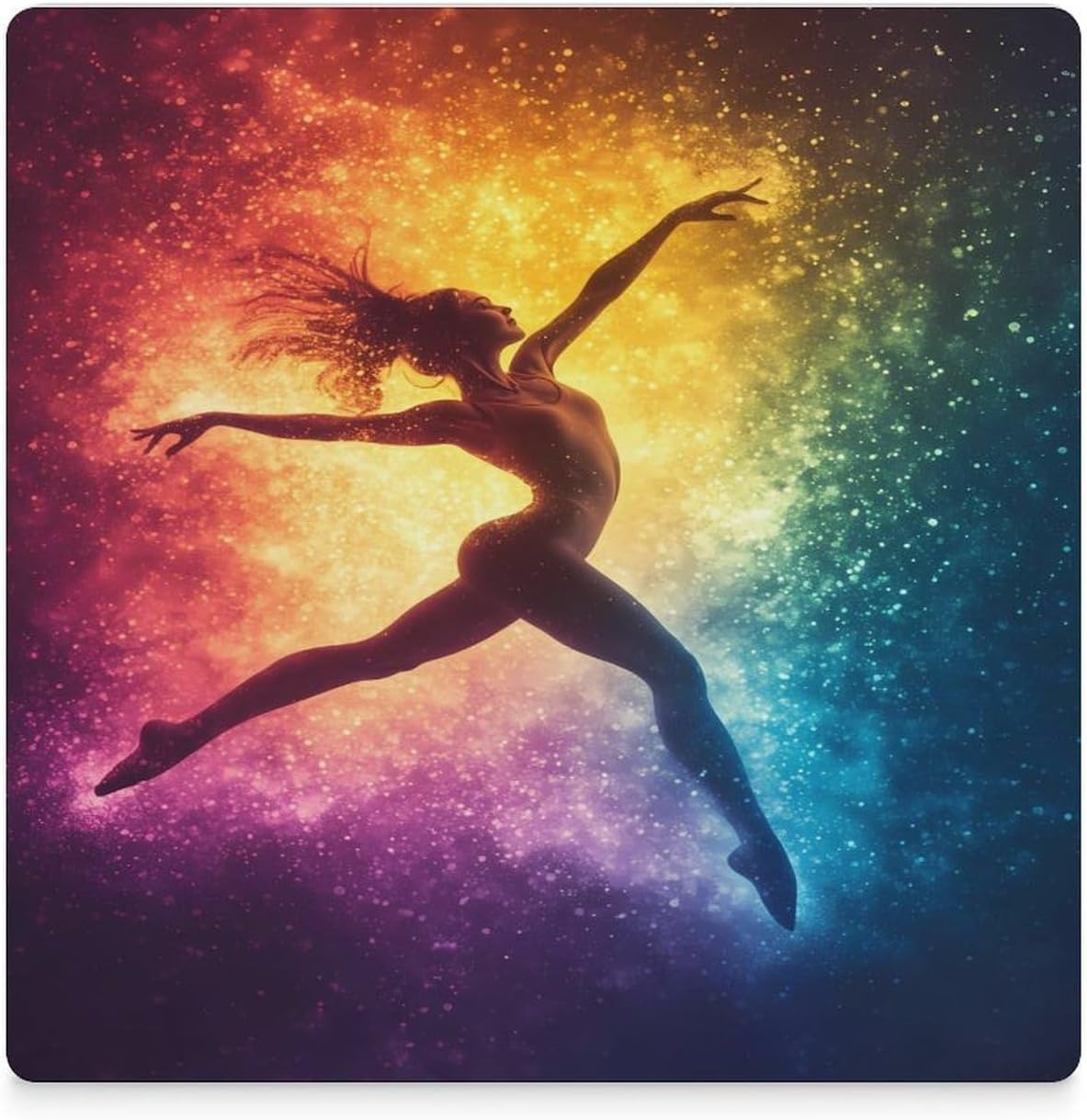 Colorful Ballet Dance Ceramic Coasters Square Drinks Coaster Coffee Table Decor Table Coaster for Home Bar