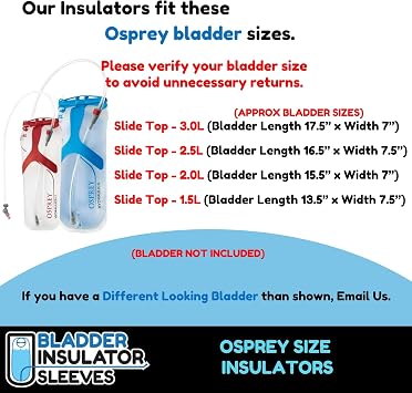 Bladder Insulation are Compatible with Osprey Hydraulics Water Bladder - Reservoir
