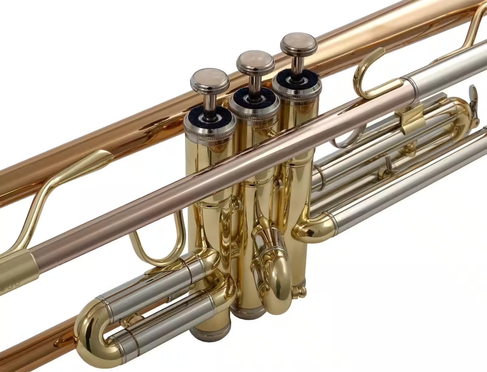 Woodbrass WTP400 – Trompeta Si barnizada – Pabellón de cobre rosa – Instrumento principiante listo para jugar, 3 pistones Monel, mochila y boquilla incluida – Conservatorio Fanfare Concert