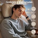 ZYHKON Ecouteurs sans fil Bluetooth 5.4 dans Ecouteurs de sommeil à écran tactile, petit design Mini Casques de sommeil pour les personnes à sommeil latéral en mode sommeil, 48H Écouteurs d'heure de jeu Effacer les appels, 5 EQ Modes noirs