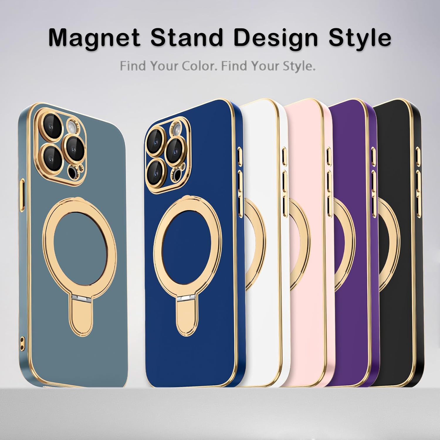 Magnetic for iPhone 15 Pro Max Case with Stand [Compatible with MagSafe] [Full Camera Protection] Cute Slim Phone Case for iPhone 15 Pro Max Case, Pastel Pink - Image 8