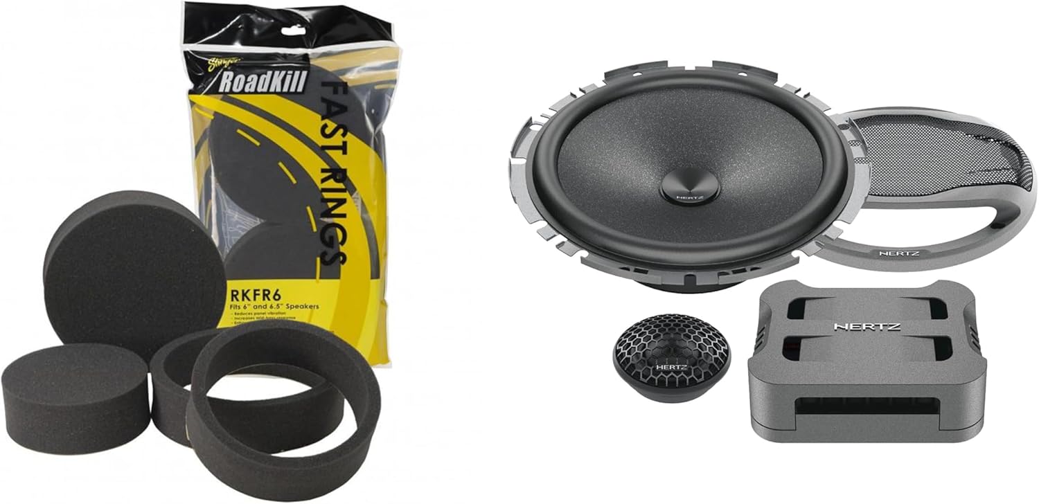 Hertz Cento Series CK 165F 6.5" Two-Way Shallow Mount Component Speaker with RKFR6 Roadkill Fast Rings