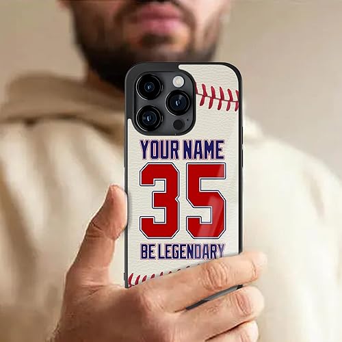 Miniatura 3 de Fundas de teléfono personalizadas con diseño de líneas rojas de béisbol para iPhone 11 12 13 14 15 16 Pro Max Plus Mini X Xs Xr 6 7 8 SE para