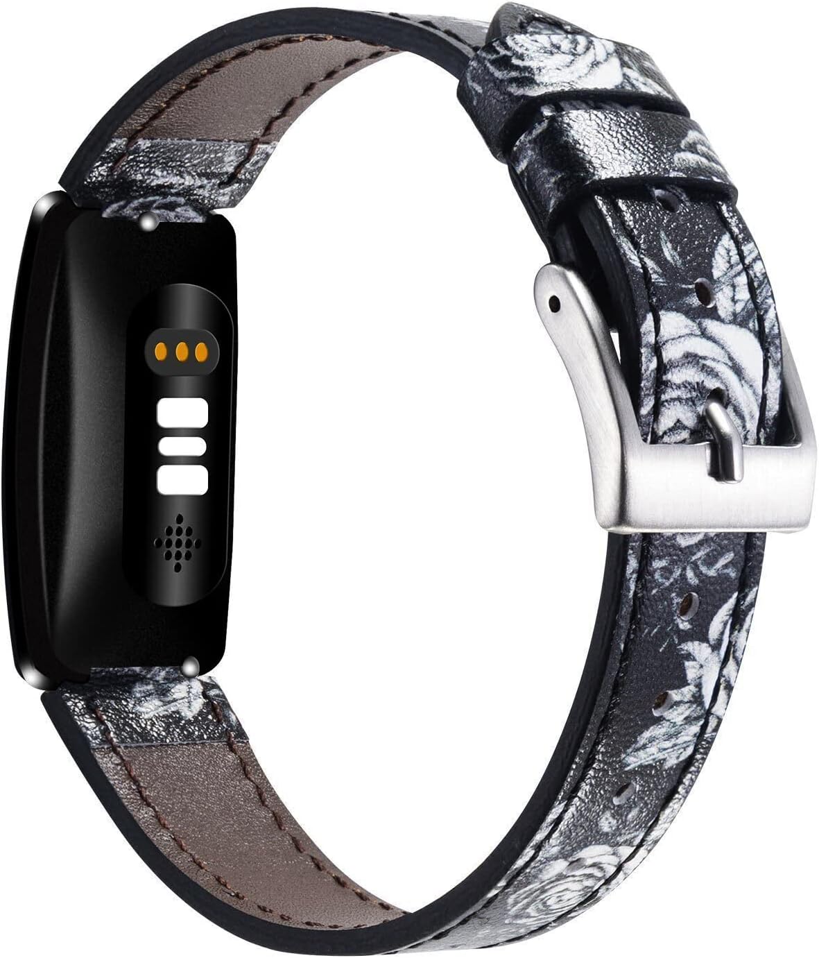 Genuine Leather Bands Compatible with Fitbit Inspire 3/Inspire 2/Inspire HR/Inspire, Classic Replacement Strap Wristband with Quick Release Women Men