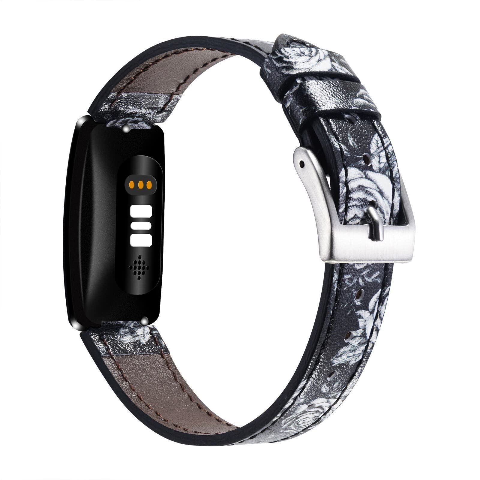 Genuine Leather Bands Compatible with Fitbit Inspire 3/Inspire 2/Inspire HR/Inspire, Classic Replacement Strap Wristband with Quick Release Women Men