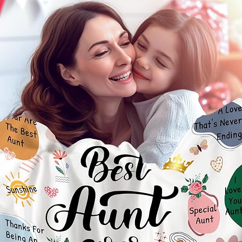 Miniatura 4 de Mantas para tía de sobrina, regalos de cumpleaños para tía, ideas para mujeres, día de la madre, manta suave para tía, regalo de sobrina sobrino, 50