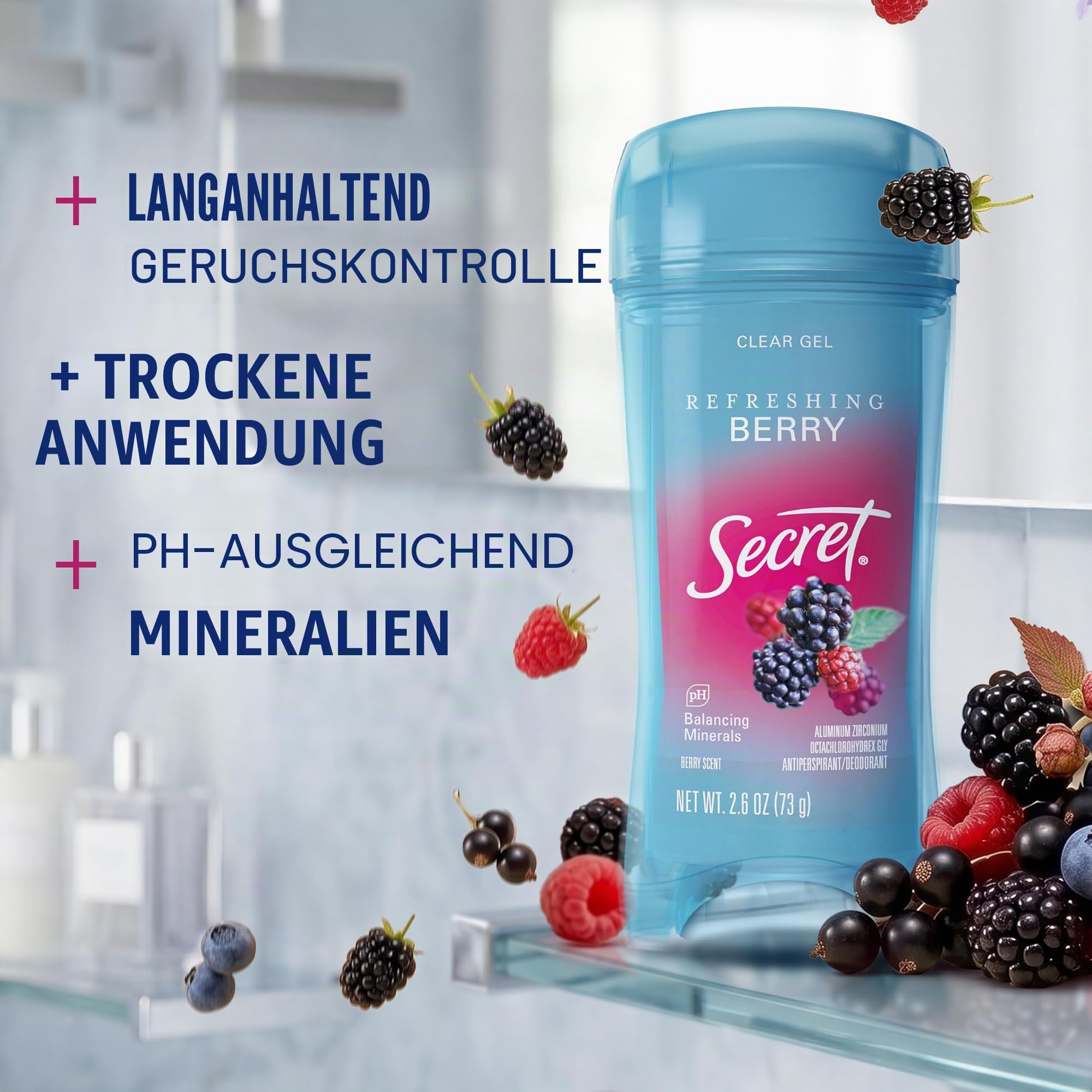 Secret Scent Expressions So Very Summerberry Clear Gel Antiperspirant/Deodorant, 160 ml (Pack of 2), So Very Summerberry, 150 ml