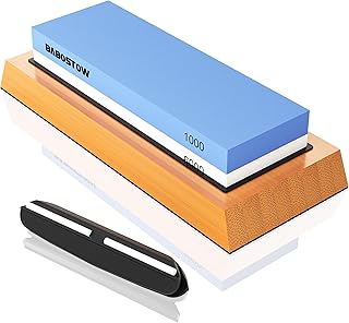 Premium Knife Sharpening Stone with Bamboo Base