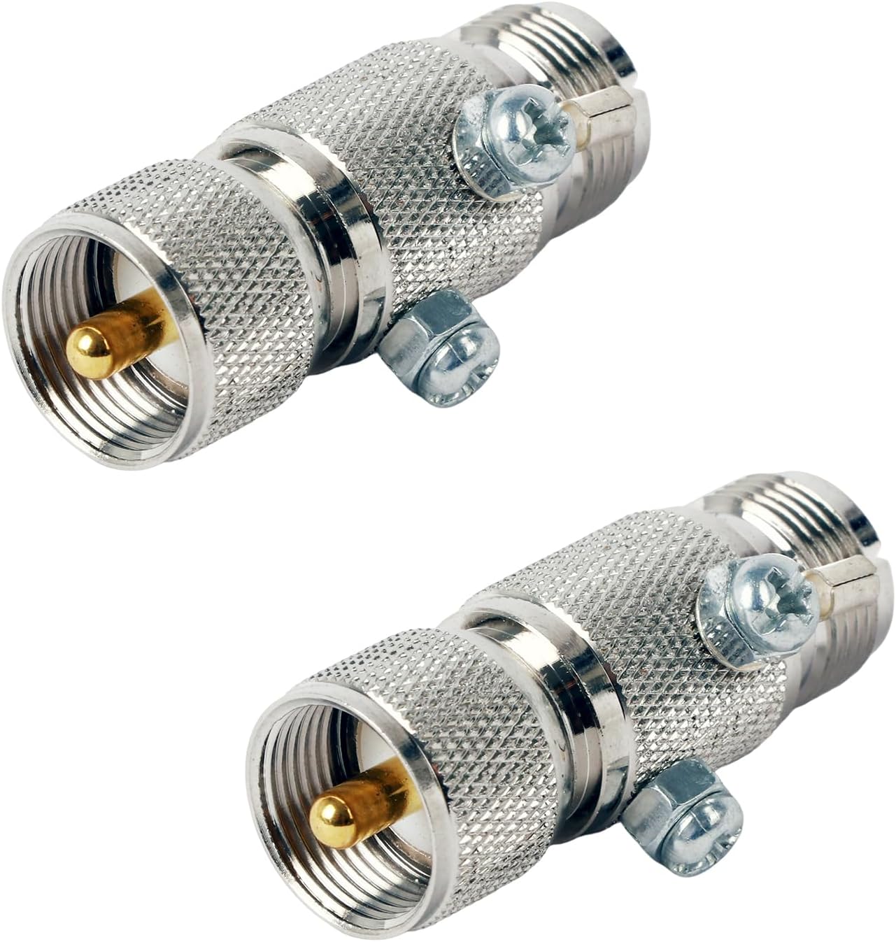 2Packs UHF Lightning Arrestor PL259 Plug to SO239 Socket Bulkhead UHF Male to Female for CB Ham Base Antennas