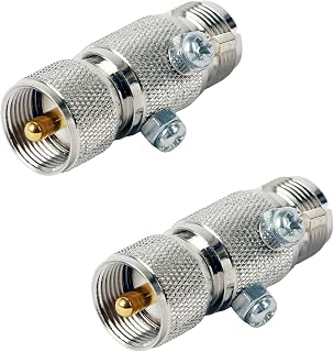 2Packs UHF Lightning Arrestor PL259 Plug to SO239 Socket Bulkhead UHF Male to Female for CB Ham Base Antennas