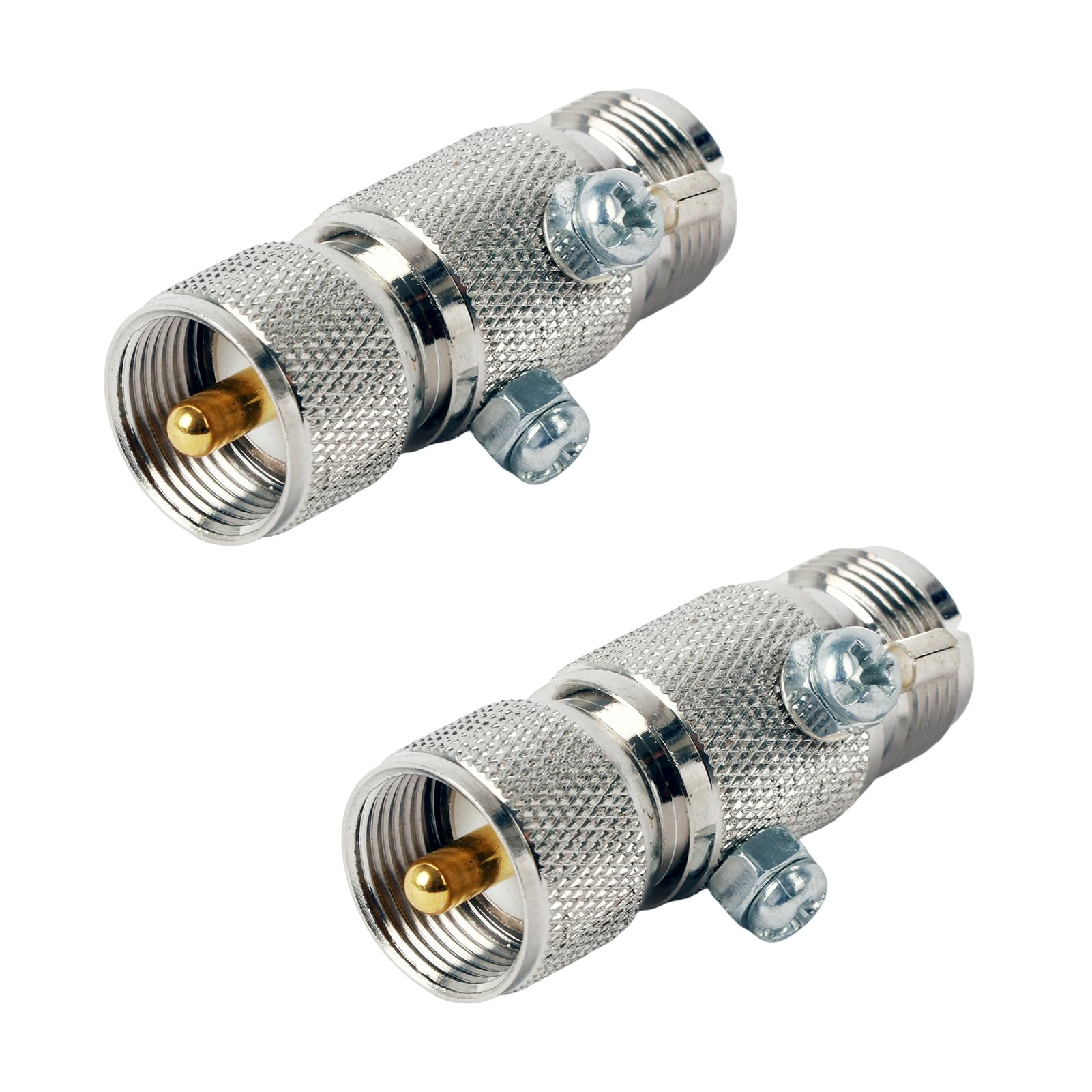 TLS.eagle 2Packs UHF Lightning Arrestor PL259 Plug to SO239 Socket Bulkhead UHF Male to Female for CB Ham Base Antennas